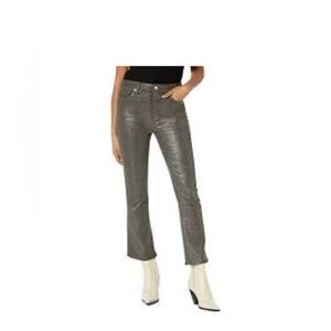 PAIGE Claudine Sparkling Silver Flare Jeans